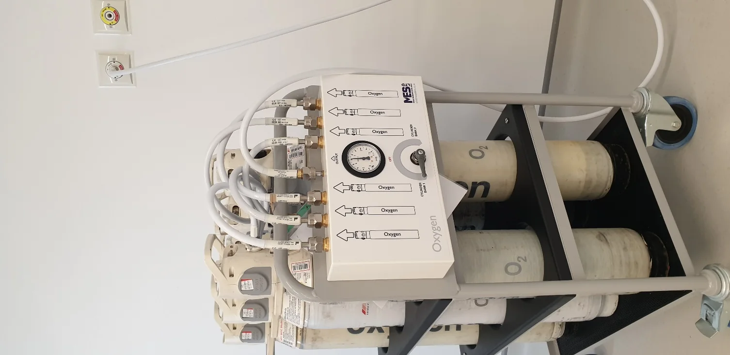Emergency backfeed manifold, wall mounted with regulators